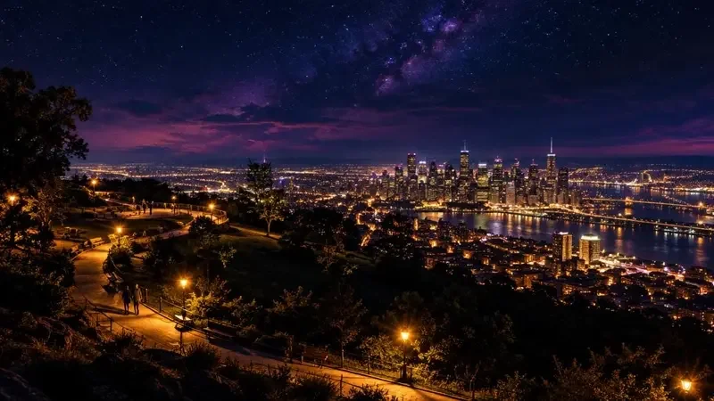 南山公园星河漫游 - 自然环境 - 南山公园 夜景城市影像封面